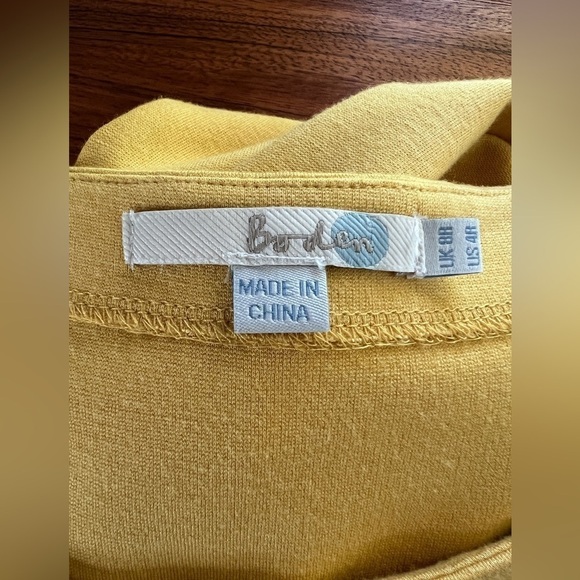 Boden Yellow Circle Shape Detail Sheath Dress, size 4R - Picture 9 of 15